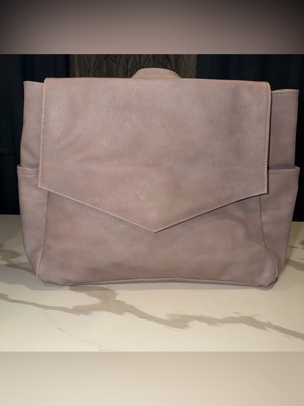 Thirty-One "On Point" Convertible Backpack in the color Stone Distressed Pebble
